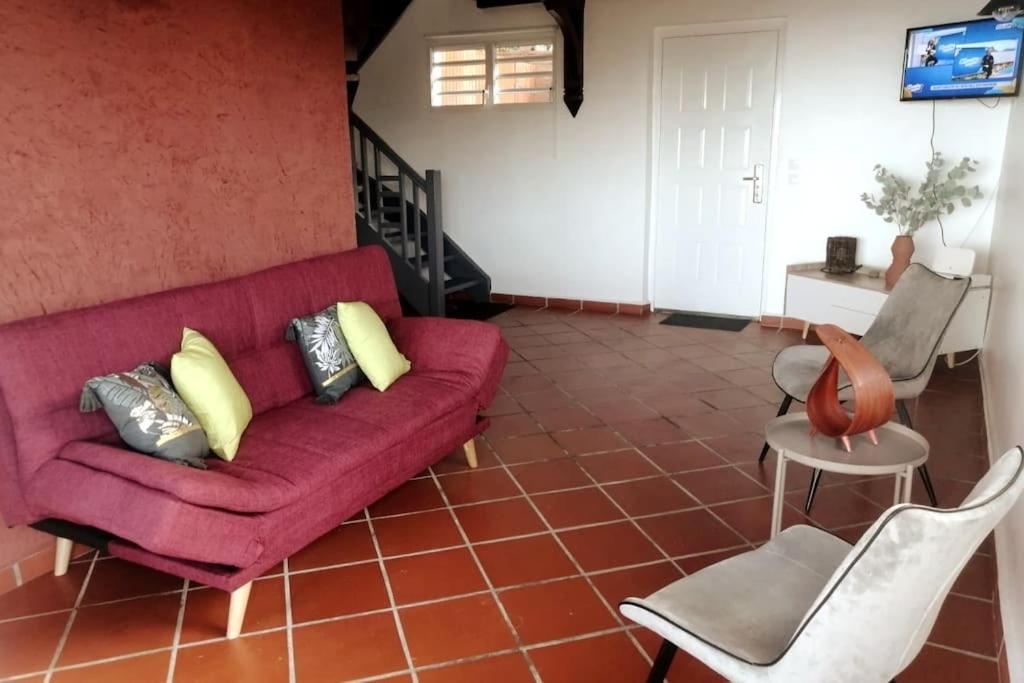 Duplex Rose Porcelaine - Vue Mer- Malendure Bouillante Dış mekan fotoğraf